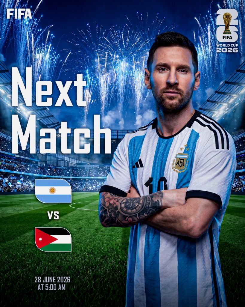 Next Match — Argentina vs Jordan